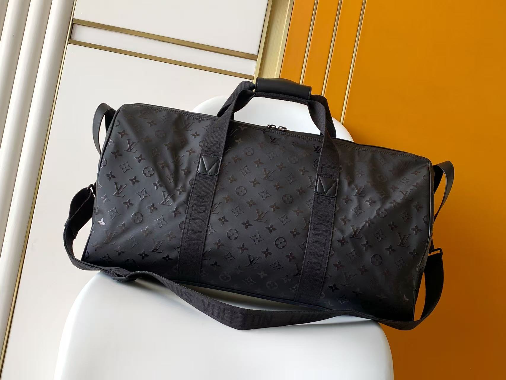 ルイ・ヴィトン 並行輸入品 キーポル モノグラム ボストンバッグ ブラック オールブラック仕様 M23786_2
