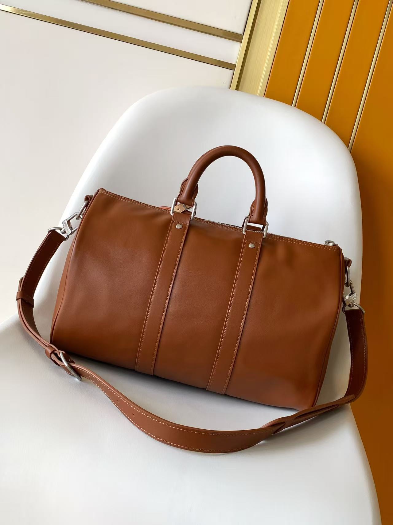 ルイ・ヴィトン スーパーコピー 届く キーポル レザー ボストンバッグ ブラウン フロントポケット仕様 M28100_2