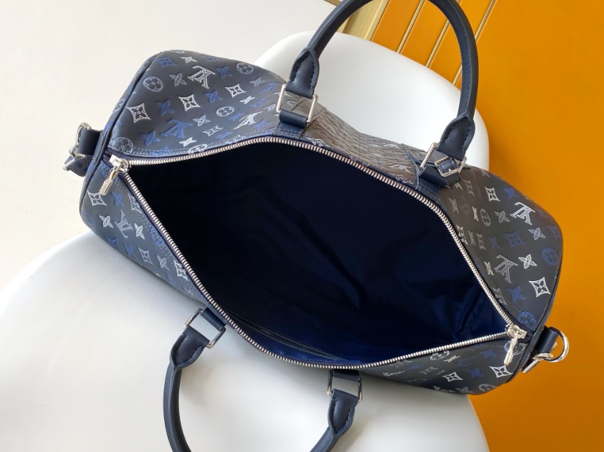 ルイ・ヴィトン 並行輸入品 キーポル ボストンバッグ ネイビー モノグラム 総柄トラベルデザイン M28836_5