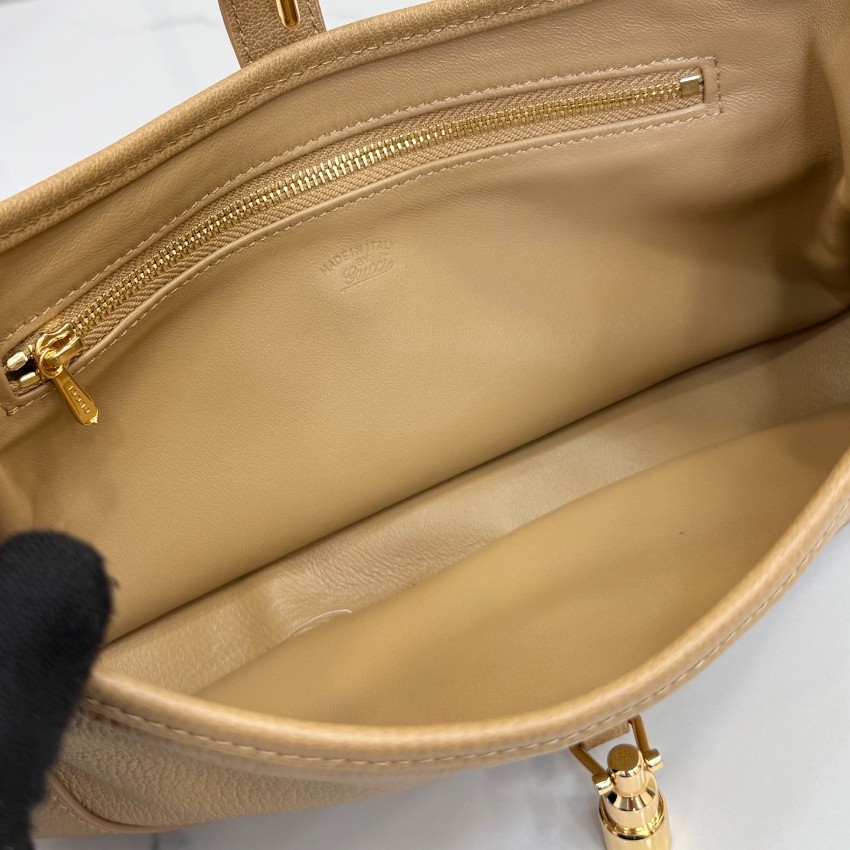 グッチ 並行輸入品 ジャッキー1961 レザー ワンショルダーバッグ キャメル ゴールド金具 863137_3