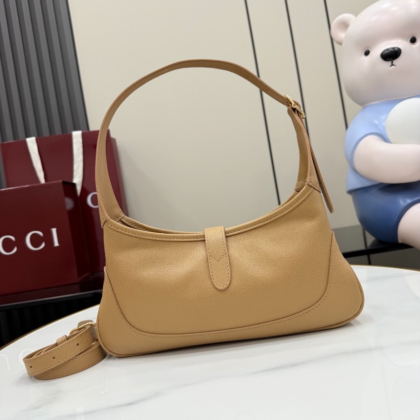 グッチ 並行輸入品 ジャッキー1961 レザー ワンショルダーバッグ キャメル ゴールド金具 863137_5