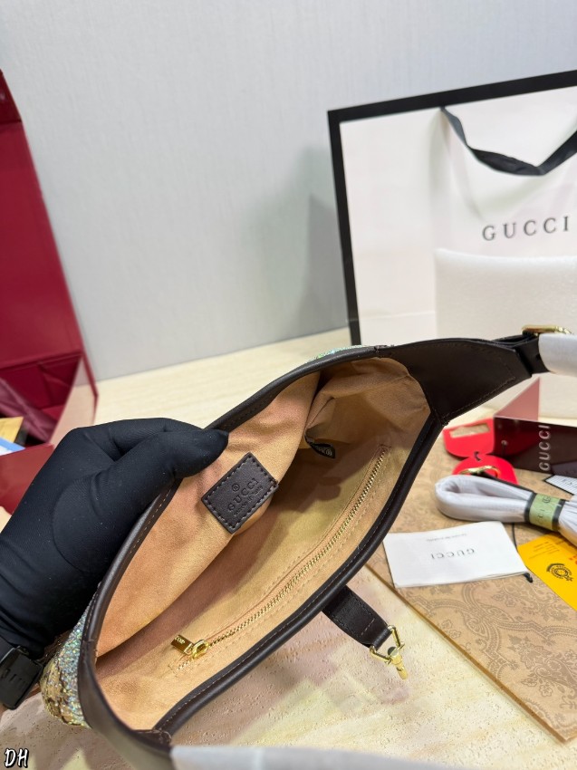 グッチ スーパーコピー 届く ジャッキー1961 GGキャンバス ショルダーバッグ ラインストーン ブラウン_5