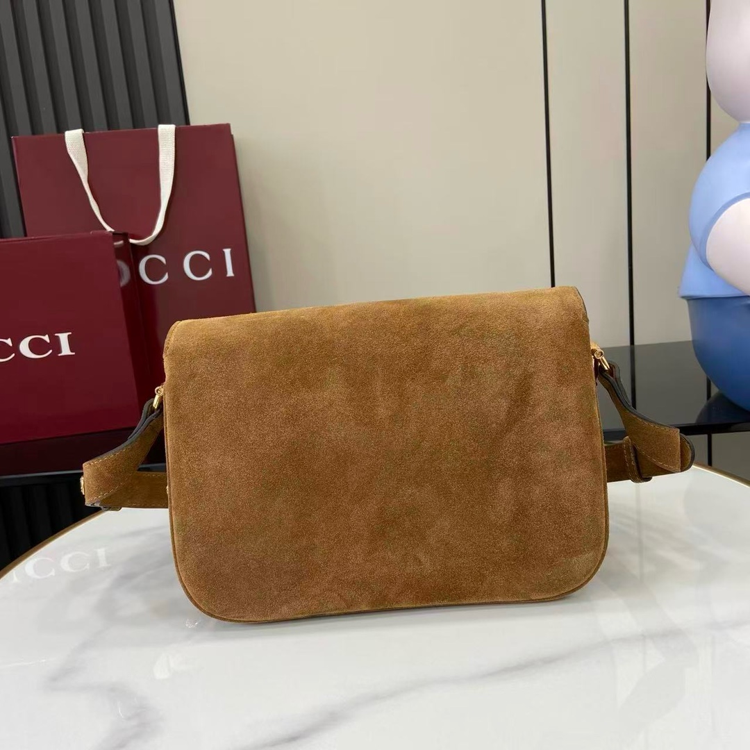 グッチ 並行輸入品 ホースビット1955 スエード ショルダーバッグ キャメルブラウン 上品仕上げ 847063_3