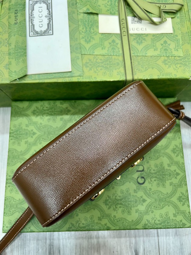 グッチ ハイブランド ホースビット1955 レザー コンパクトバッグ ダークブラウン ゴールド金具 760196_3