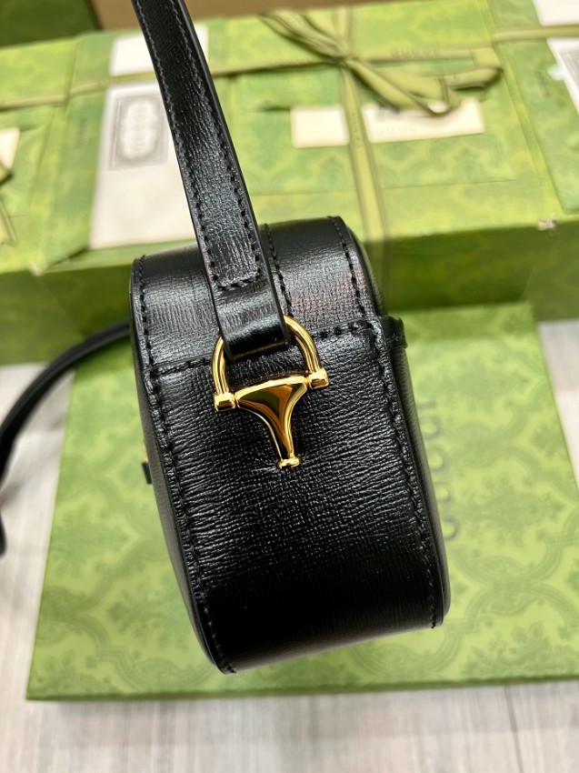 グッチ スーパーコピー 届く ホースビット1955 レザー コンパクトバッグ ブラック ゴールド金具 760196_5