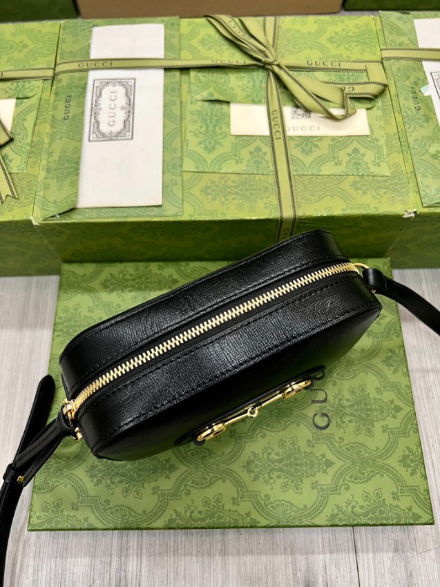 グッチ スーパーコピー 届く ホースビット1955 レザー コンパクトバッグ ブラック ゴールド金具 760196_7