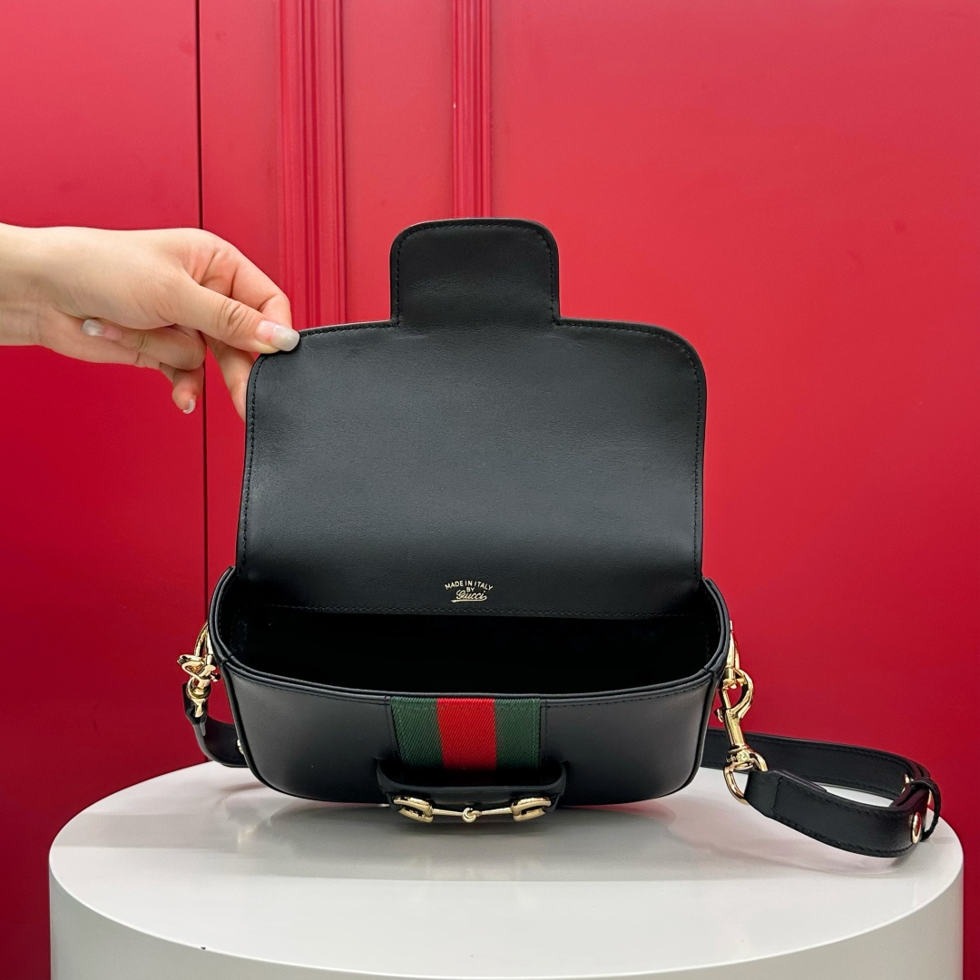グッチ スーパーコピー 届く ホースビット1955 ウェブストライプ ショルダーバッグ ブラック 866762_5