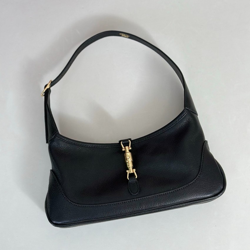 グッチ 並行輸入品 ジャッキー1961 2WAYバッグ ブラック レザー調 ゴールド金具デザイン 863137_2