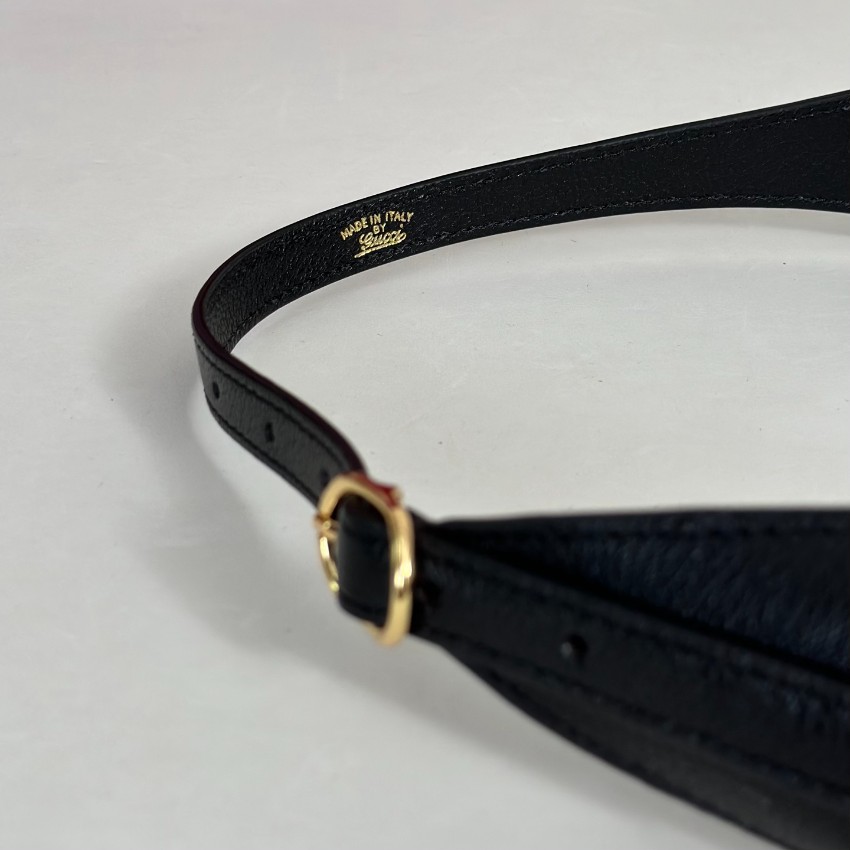 グッチ 並行輸入品 ジャッキー1961 2WAYバッグ ブラック レザー調 ゴールド金具デザイン 863137_7