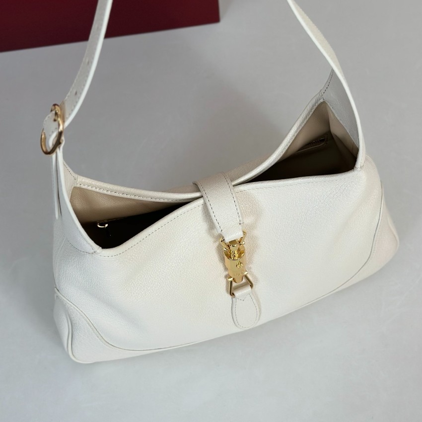 グッチ 並行輸入品 ジャッキー1961 ショルダーバッグ アイボリー レザー調 ゴールド金具 上品デザイン 863136_6