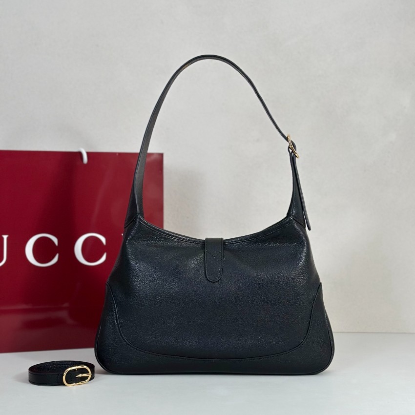 グッチ スーパーコピー 届く ジャッキー1961 ショルダーバッグ ブラック レザー調 ゴールド金具 863136_1