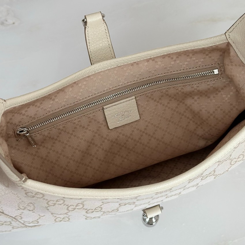 グッチ n級品 ジャッキー1961 ショルダーバッグ アイボリー GG柄 シルバー金具 上品デザイン 863136_9