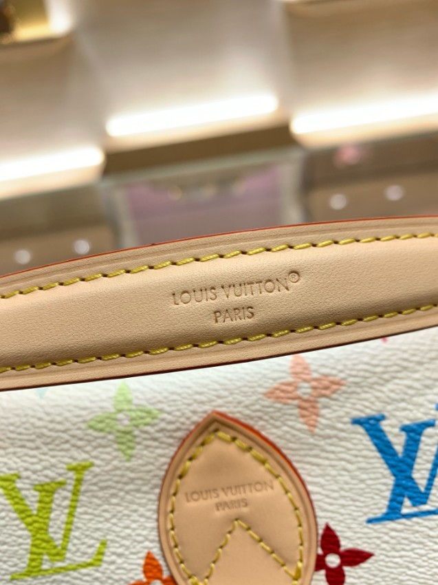 ルイヴィトン 並行輸入品 モノグラムマルチカラー ミニショルダーバッグ ホワイト ヌメ革風切替 2WAY仕様 M14194_8