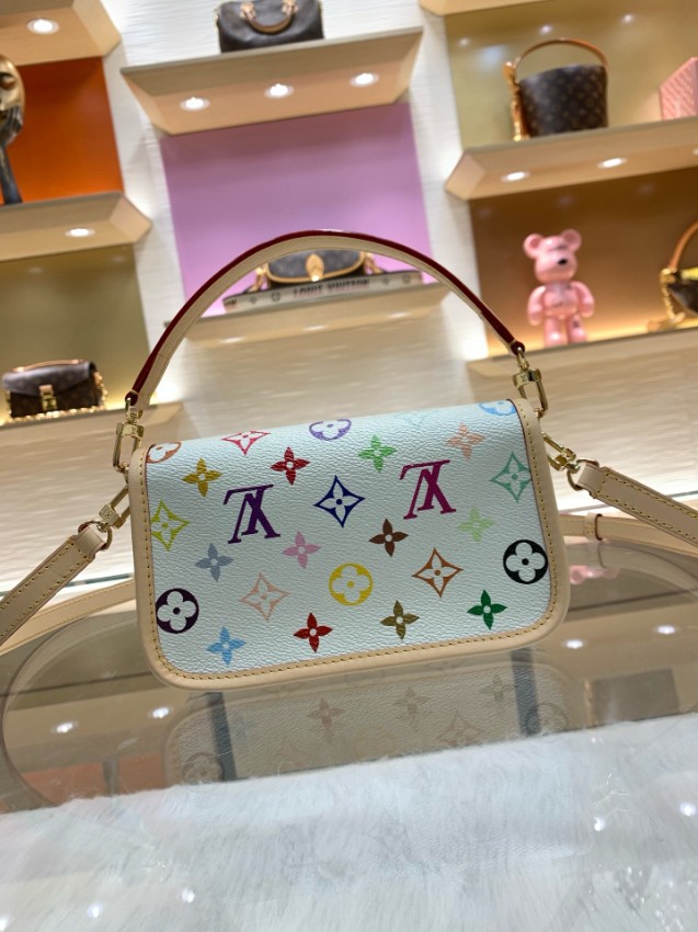 ルイヴィトン 並行輸入品 モノグラムマルチカラー ミニショルダーバッグ ホワイト ヌメ革風切替 2WAY仕様 M14194_9