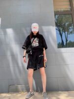 パームエンジェルス ショートパンツ コーディネート ブラック ニット 快適性 正規品 23年夏新作 男女兼用