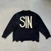 SAINT MICHAEL（セントマイケル）芸能人 激安通販 WOOL SWTER SIN/BLACK セーター