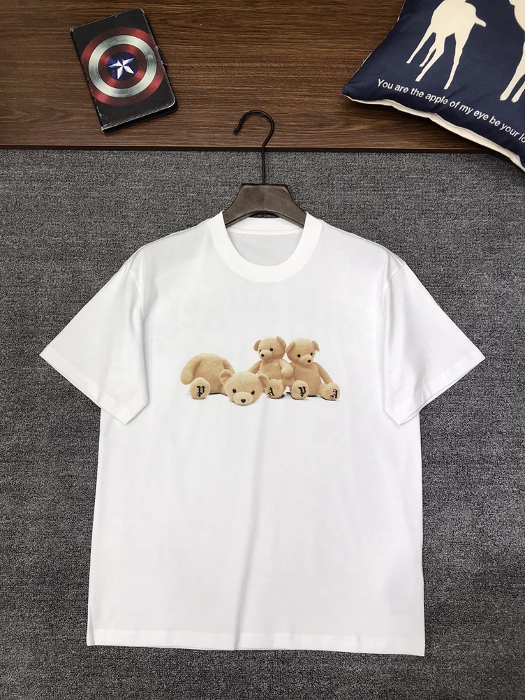 パームエンジェルス芸能人激安 ブロークンベアレディースメンズ半袖Tシャツ