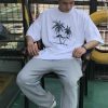 パームエンジェルス芸能人激安新作ココナッツの木プリント男女兼用半袖Tシャツ