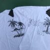 パームエンジェルス芸能人激安新作ココナッツの木プリント男女兼用半袖Tシャツ
