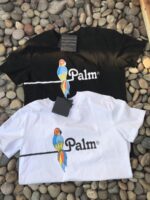 パームエンジェルス2023SS新作オウムプリント男女兼用半袖Tシャツ