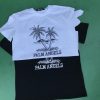 パームエンジェルス芸能人激安プリントココナッツの木メンズ半袖Tシャツ