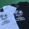 パームエンジェルス芸能人激安プリントココナッツの木メンズ半袖Tシャツ