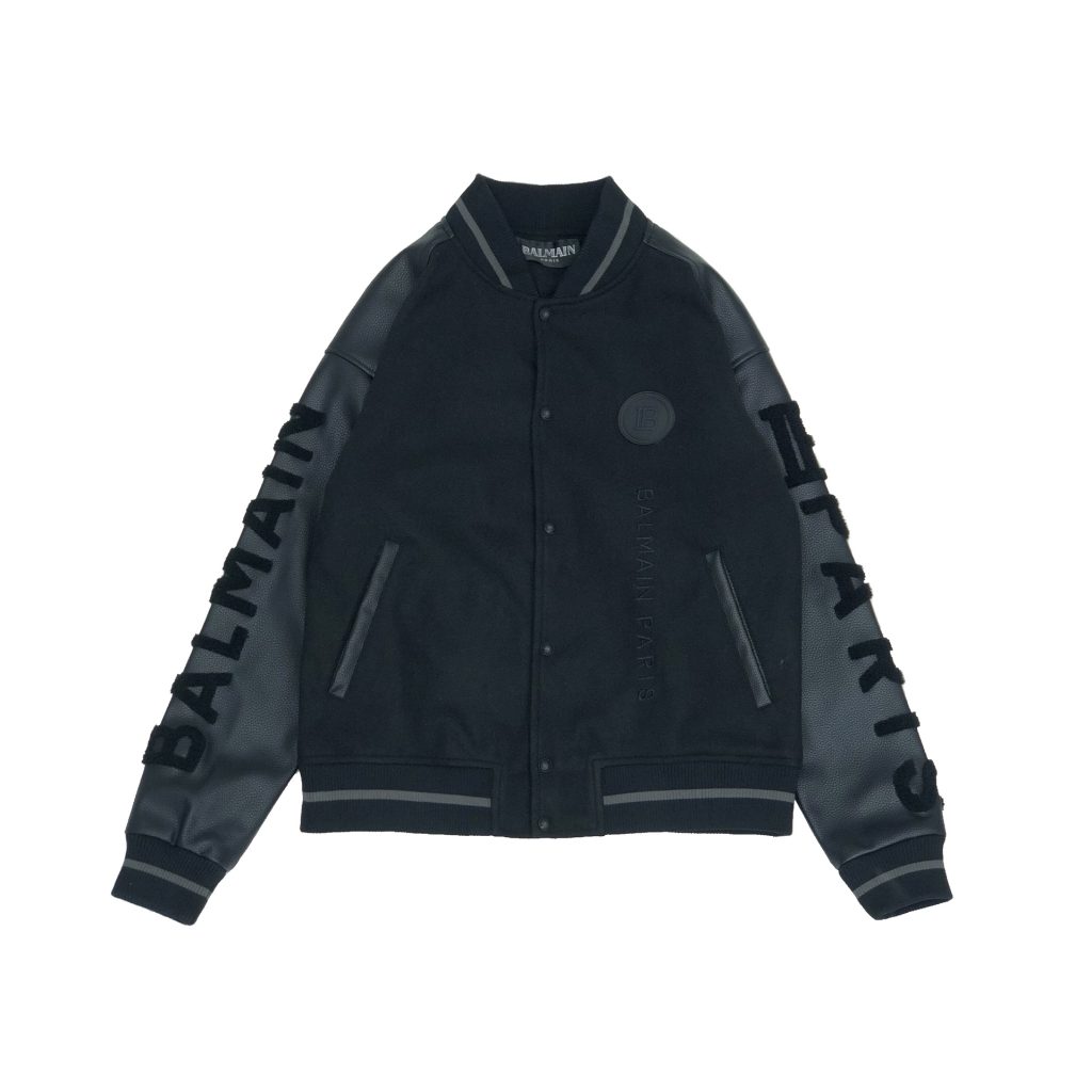 BALMAIN（バルマン）芸能人メンズジャケット、ボンバー ウール＆ テディ