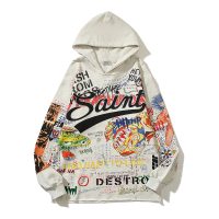 Saint Michael GRAFF PULLOVER HOODIE村上隆涂鸦宽松连帽卫衣INS