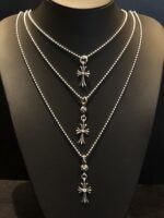 クロムハーツ コピー 1ボールタイニーCHクロスチャーム ネックレス