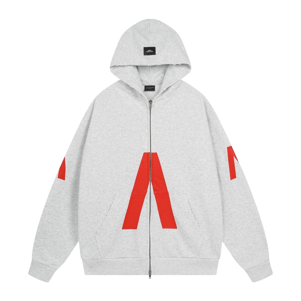BALENCIAGAスーパーコピーアルファベットプリントパーカー