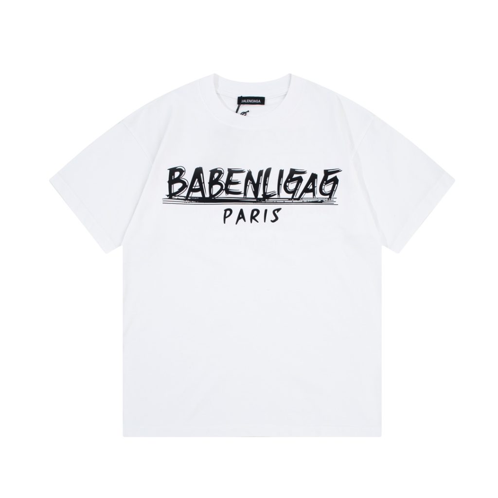 BALENCIAGA2024新作アルファベットプリント半袖Tシャツ