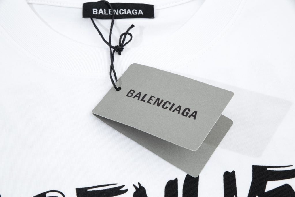 BALENCIAGA2024新作アルファベットプリント半袖Tシャツ