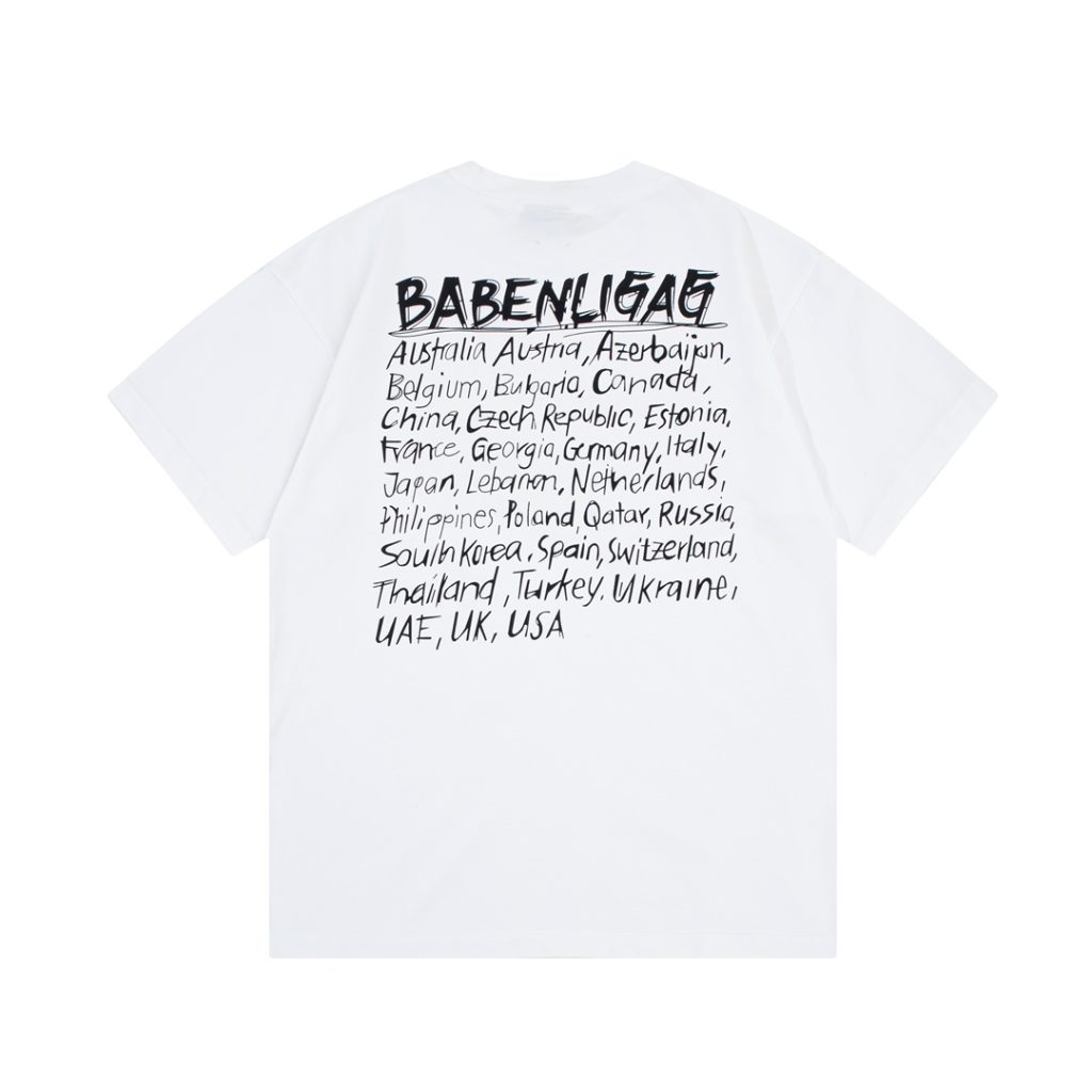 BALENCIAGA2024新作アルファベットプリント半袖Tシャツ