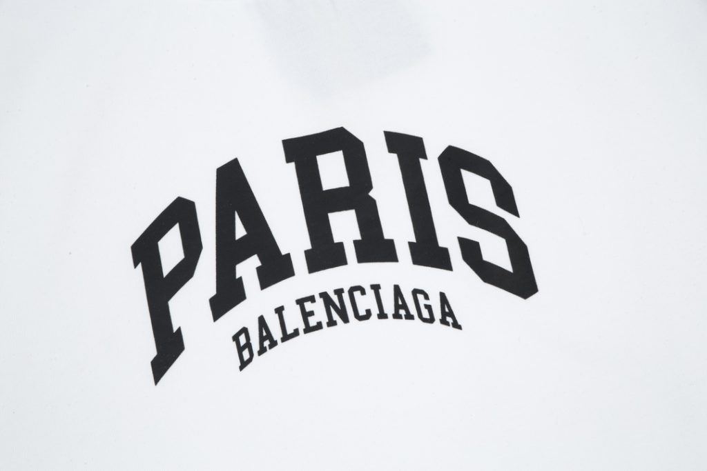 BALENCIAGA偽物ブラックプリント 男女兼用半袖Tシャツ激安通販