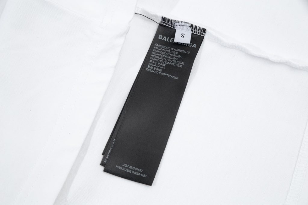 BALENCIAGA偽物ブラックプリント 男女兼用半袖Tシャツ激安通販