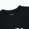 BALENCIAGA偽物ブラックプリント 男女兼用半袖Tシャツ激安通販