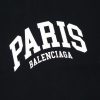 BALENCIAGA偽物ブラックプリント 男女兼用半袖Tシャツ激安通販