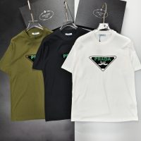 PRADA (プラ ダ)コピーファッションアルファベットプリント半袖Tシャツ