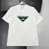 PRADA (プラ ダ)コピーファッションアルファベットプリント半袖Tシャツ