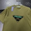 PRADA (プラ ダ)コピーファッションアルファベットプリント半袖Tシャツ