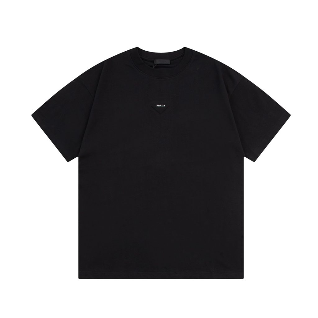 PRADA (プラ ダ)プリントアルファベット 男女兼用半袖Tシャツ
