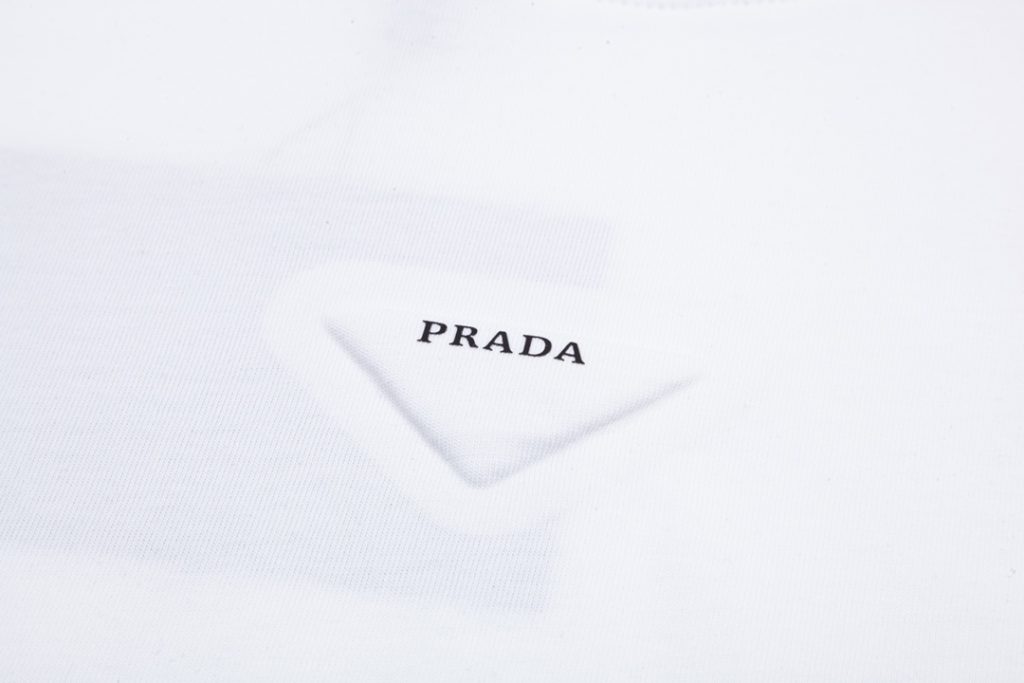 PRADA (プラ ダ)プリントアルファベット 男女兼用半袖Tシャツ