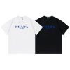 PRADA (プラ ダ)2024新作100コットンアルファベットプリント 男女兼用半袖Tシャツコピー