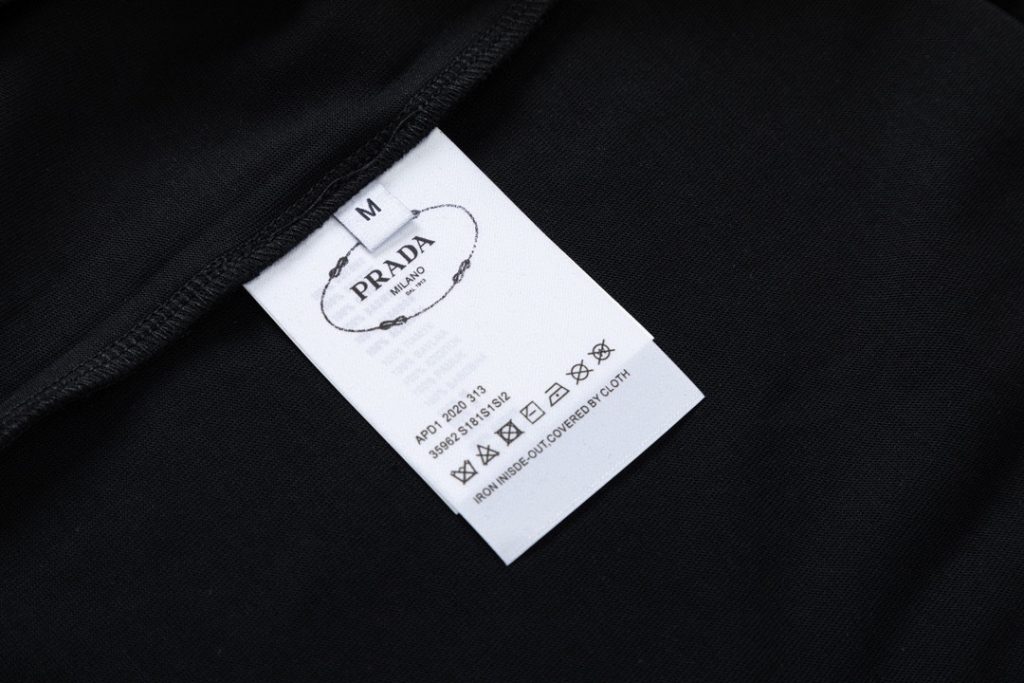 PRADA (プラ ダ)100%コットンアルファベット プリント男女兼用 半袖Tシャツスーパーコピー