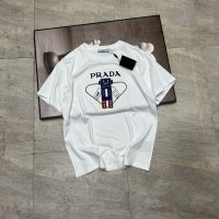 PRADA (プラ ダ)2024春新作 ファッションプリント半袖Tシャツ男女兼用