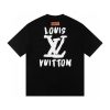 LOUIS VUITTON(ルイヴィトン)偽物筆アルファベットプリントラウンドネック半袖激安通販