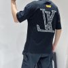 LOUIS VUITTON(ルイヴィトン)2024夏新作アルファベット刺繍男女兼用 ラウンドネック半袖コピー