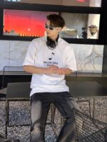 BALENCIAGA(バレンシアガ)音楽祭プリントカップルモデル半袖Tシャツスーパーコピー