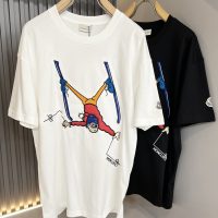 MONCLER(モンクレール)2024春夏男女兼用刺繍ロゴカップルモデル半袖Tシャツn級品