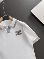 CELINE(セリーヌ)2024春夏新作偽物メンズ ラペル半袖Tシャツ激安通販